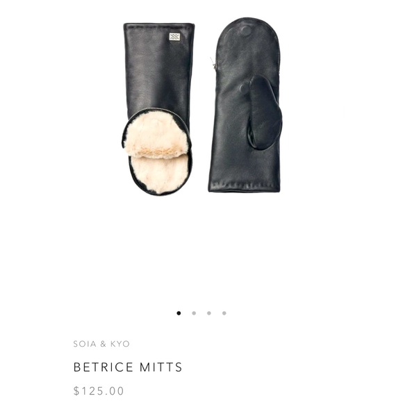 ** SOLD** BRAND NEW (without tags) Ladies Soia & Kyo knit toque & leather mitts - Picture 4 of 4